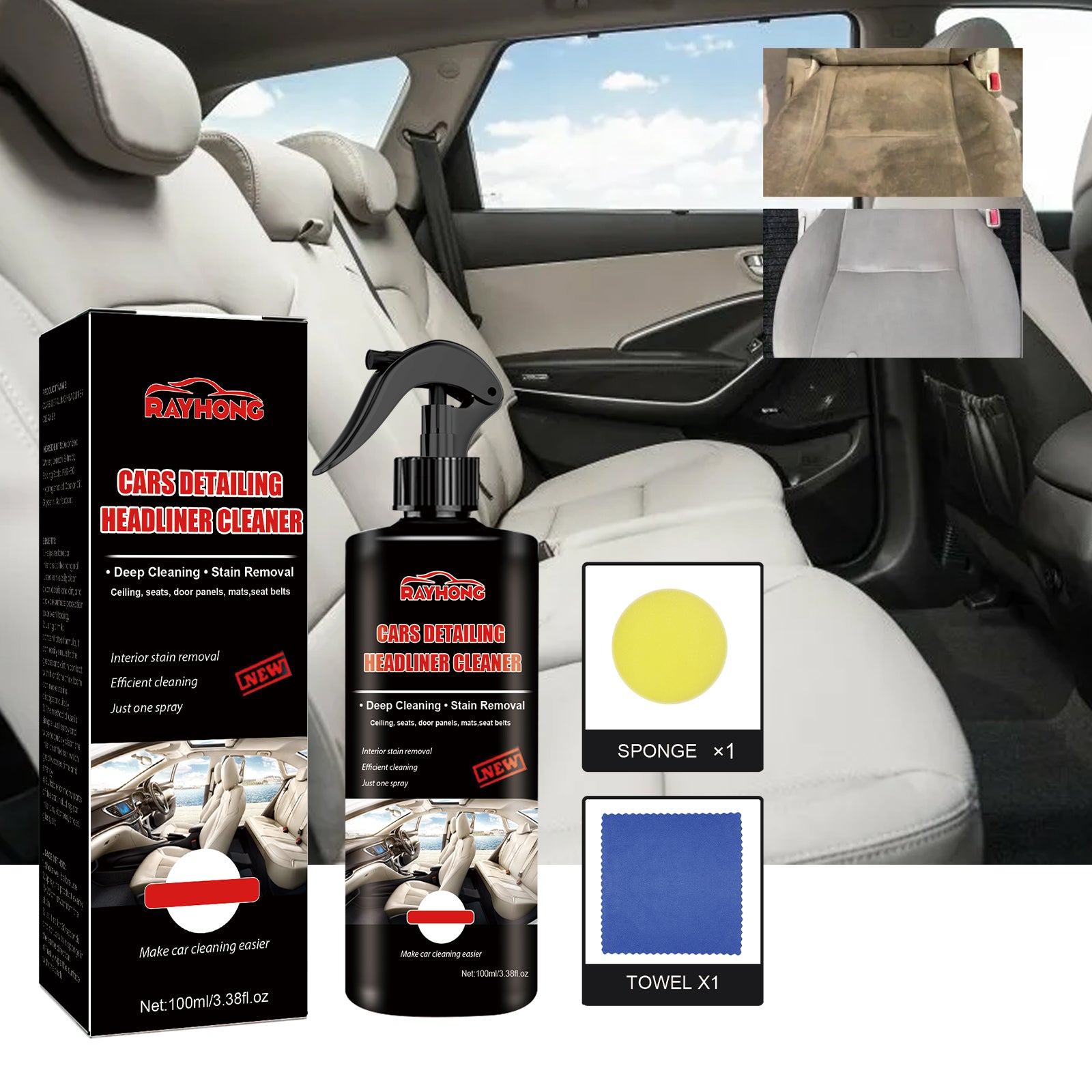 Interior Retreader, Automotive Interior Maintenance Special Decontamination Cleaning Multi-Functional Cleaner