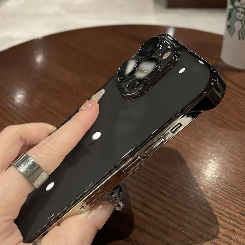 Suitable for iPhone 16 phone case ultra-thin electroplated frameless Apple 15 Promax protective case 14 transparent new model