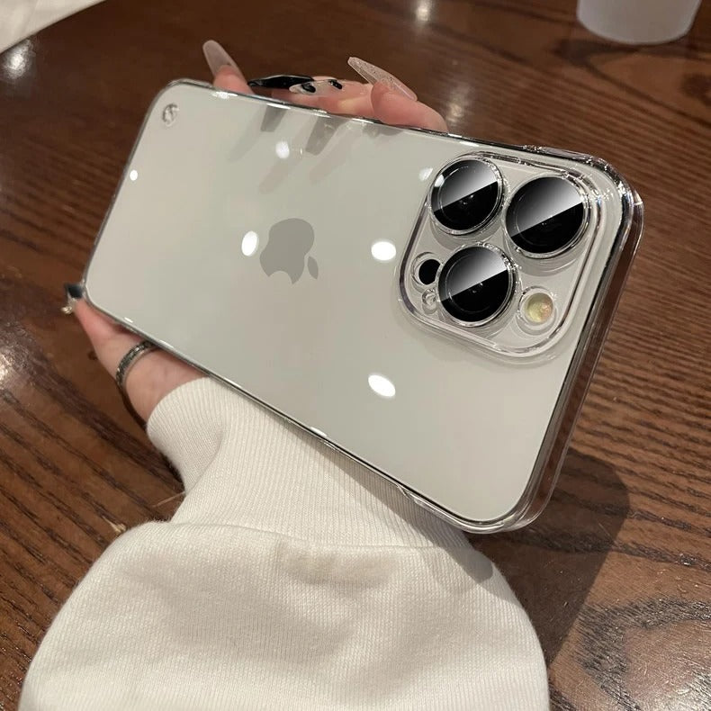 Suitable for iPhone 16 phone case ultra-thin electroplated frameless Apple 15 Promax protective case 14 transparent new model